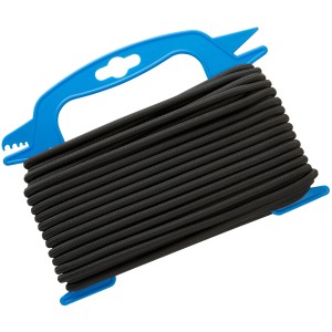Conacord Gummiseil, geflochten, Ø 6mm x 20m, schwarz, auf blauer Spule.