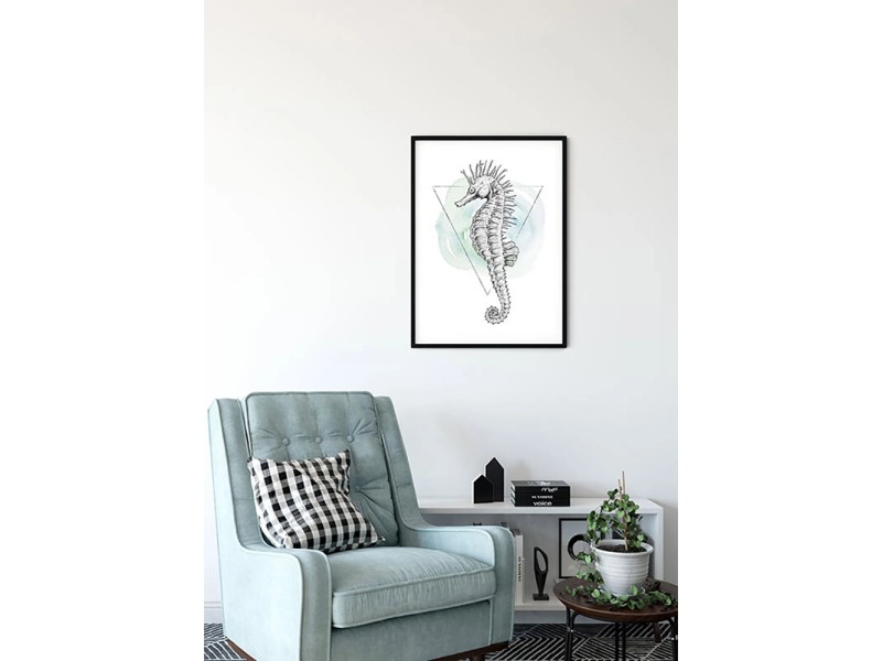 Komar Wandbild Sea Horse Watercolor 30 x 40 cm kaufen bei OBI