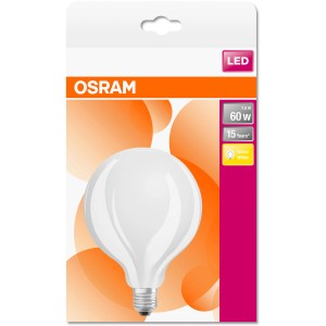 Osram LED-Leuchtmittel E27 Globe, 6,5W, warmweiß, nicht dimmbar. Ideal für Wohnräume.