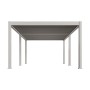 Weide E-Deluxe Plus | elektrische Pergola mit LED | Voll Aluminium | 4 x 6 M | motorisiertes Lamellendach Ivory Sand_5