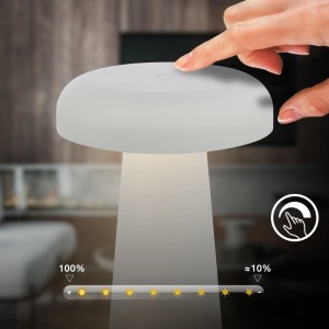 Brilo Akku Tischleuchte Cloud Dimmbar Touch Lichtgrau