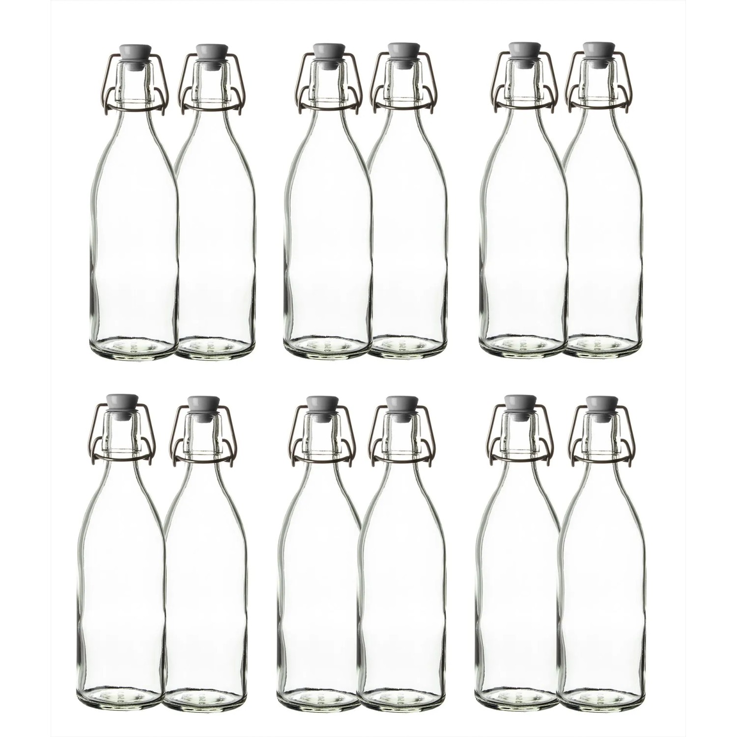 BigDean 12x Glasflaschen Mit Bügelverschluss 500ml Hochwertige Qualität Made In Germany Bügelflaschen Likörflaschen Einmachflaschen Flaschen Zum kaufen bei OBI
