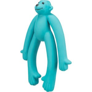 Blauer Trixie Affe aus Latex, ein lustiges Kauspielzeug für Hunde, ca. 25 cm groß.
