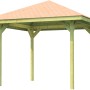 Weka Pavillon Gartenoase 651, Holzpavillon mit Dachschindeln, 333x333 cm.