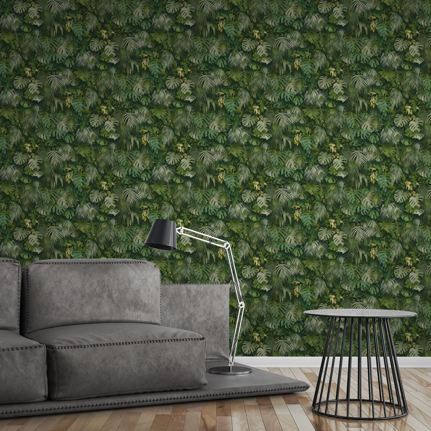 A.S. Création Vliestapete Greenery mit Dschungel-Motiv in Grün und Gelb.