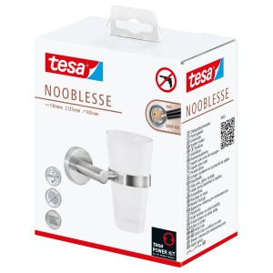 Tesa Zahnputzbecher Nooblesse Edelstahloptik