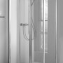 Breuer Eckeinstieg Fara 4 mit Schiebetür, Silber matt, Klarglas, 90x80 cm. Elegante Eckdusche für Ihr Bad.
