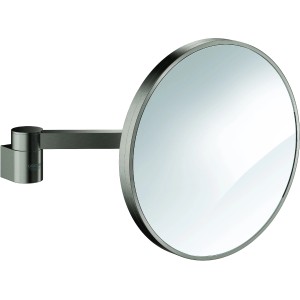 Grohe Kosmetikspiegel Selection in gebürstetem Hard Graphite, Wandmontage.