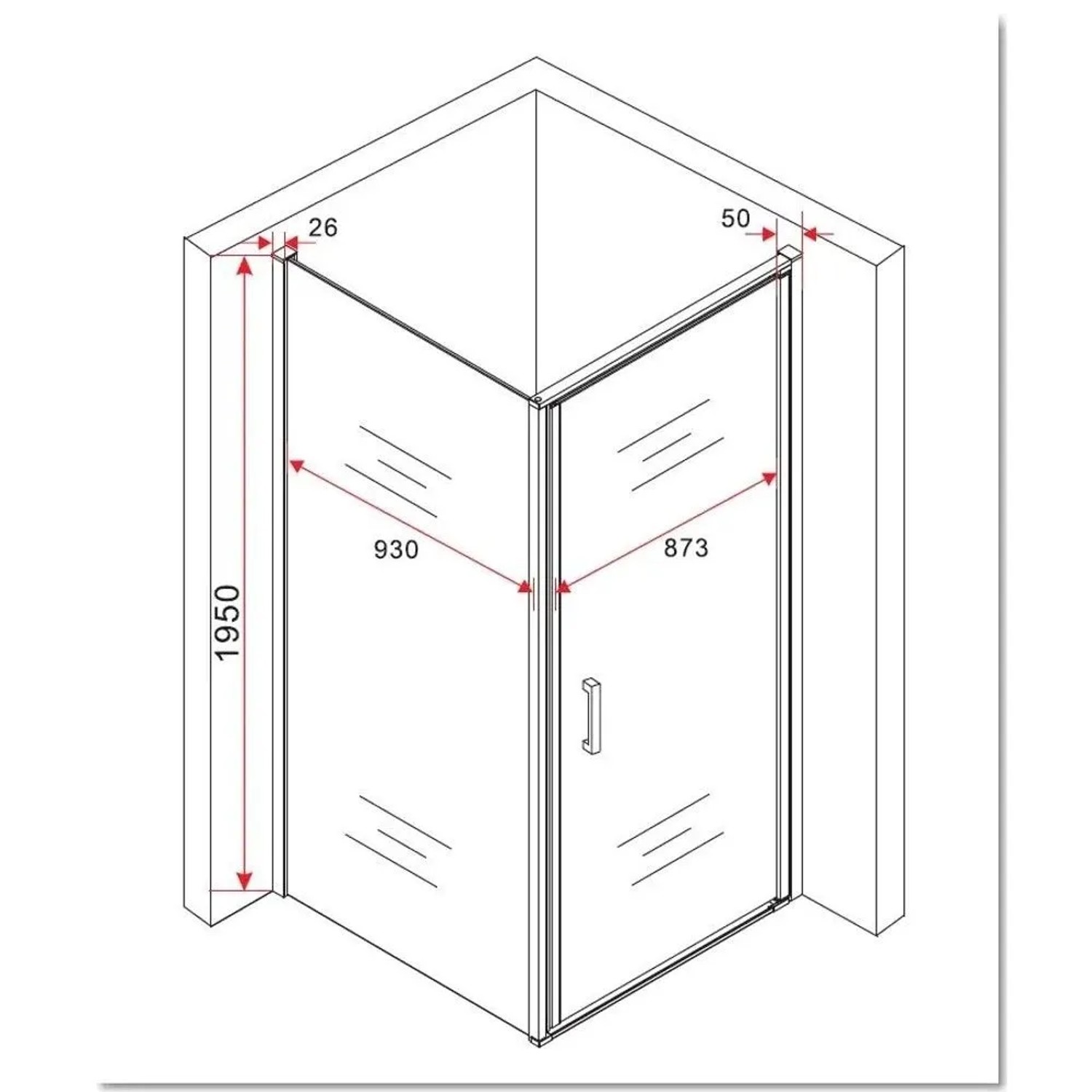 Glasdeals Duschkabine CASSETTA 100 x 100 x 195 cm 3229_6
