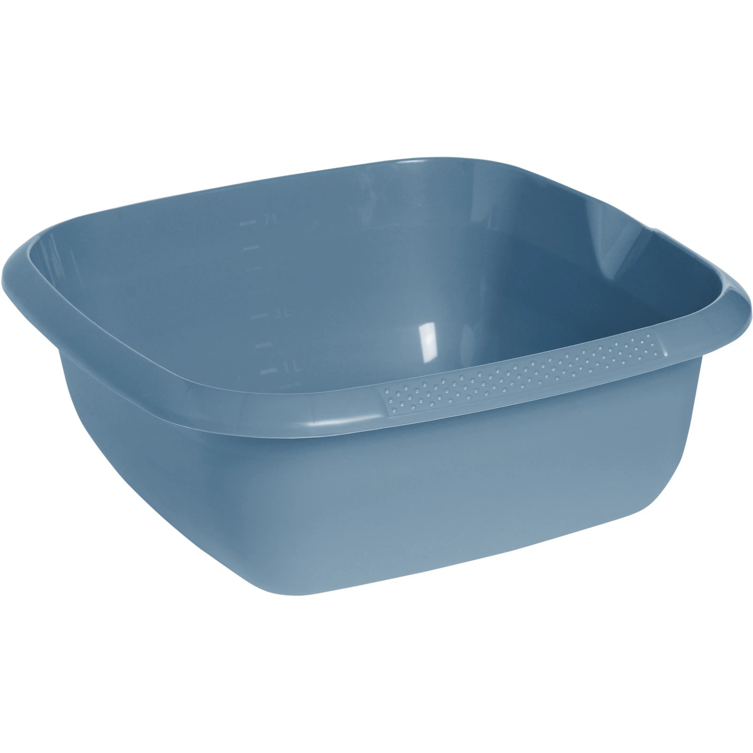 Keeeper Universal Schüssel Björk, eckig, 8 l, 34x34 cm, Nordic Blue, mit Ausguss und Mess-Skala.
