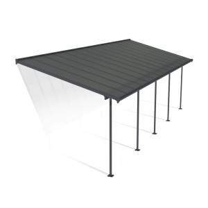 Canopia Terrassenüberdachung Capri, 851x300 cm, anthrazitgrau. Moderne Überdachung für Terrasse und Garten.