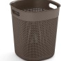 Curver Papierkorb Filo in Cappuccino, 16L, aus Recyclingmaterial mit Griffen. Ideal für Büro oder als Übertopf.