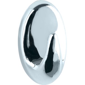 Wenko Liliput Haken, 3er Set, Chrom, oval, zur Wandmontage für Handtücher und mehr.