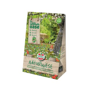 Sperli Naturwiese Grün: Packung Blumensamen mit Wildblumen und Kräutern für eine blühende Wiese.