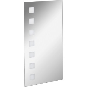 Fackelmann Spiegelelement Karo, 40 cm, mit LED Ambientebeleuchtung.