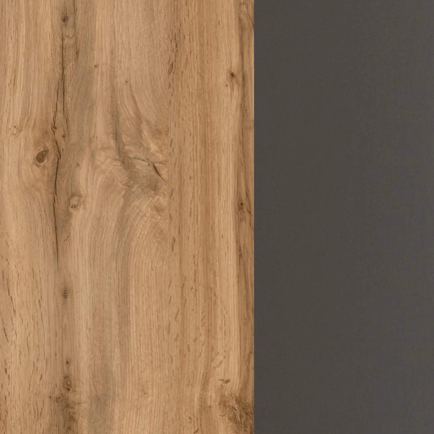 Detailaufnahme: Held Möbel Einzelwaschtisch Bari, 100 cm, Eiche Natur/Anthrazit, Softclose.