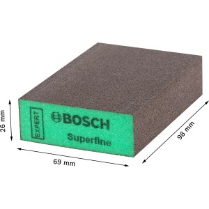 Bosch Expert Schleifschwamm S471, superfein, 69x97x26mm, für feine Schleifarbeiten.