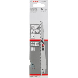 Bosch Säbelsägeblatt Pro S 644 D, 2 Stück, für Holz bis 100mm