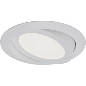 Weißer, schwenkbarer Briloner LED-Einbaustrahler im 3er-Set, 14 cm Durchmesser.