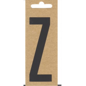 Schwarzer Folien-Buchstabe Z, selbstklebend, 100 mm hoch, für Boote und Briefkästen.