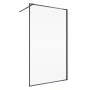 Schulte Duschwand Walk In Trend 2.0, mattschwarzer Rahmen, 200x120 cm, barrierefrei.