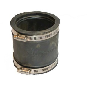 Marley HT-Rohrverbinder-Kupplung DN 32-40 aus Gummi mit Edelstahl-Spannverbinder.