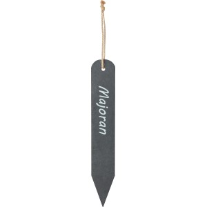 Kräuterstecker Majoran aus Steingut in Natur, mit Kordel zum Aufhängen.