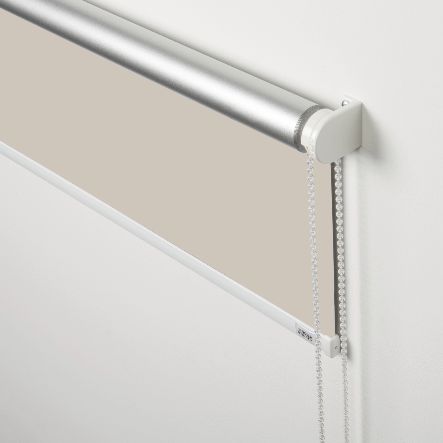 Schöner Wohnen Thermo-Rollo Martha, 45x150 cm, beige, mit Kettenzug und alubeschichteter Rückseite.