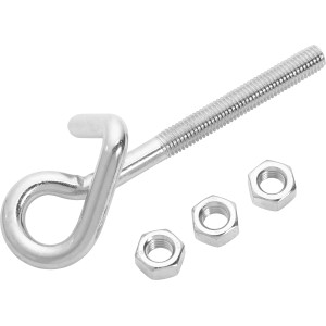 LUX Schaukelhaken M12 x 160 mm aus verzinktem Stahl mit drei Muttern für Stahlträger.