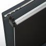 Gardinia EasyFix Thermo Rollo, 45x150 cm, Schwarz, mit Klemmträgern am Fensterrahmen.