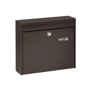 Burg Wächter Briefkasten Potsdam 877 in Braun, Stahl, DIN C4 Format.
