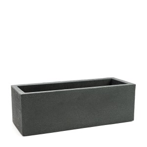 Pflanzwerk Pflanzkübel Tub, 30x80x27 cm, Anthrazit, aus Kunststoff für Innen- und Außenbereich.