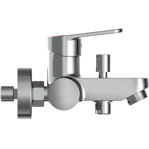 Schütte Badewannenarmatur Futura Chrom, Einhebelmischer für Wannen mit Umsteller.