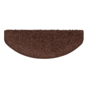 KARAT Shaggy Stufenmatte Sphinx Hochflor Braun 23,5 x 65 cm Halbrund