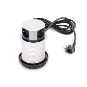 Emuca USB Wiederaufladbare LED Wandleuchte Kaus Black mit Berührungssensor L600 mm Kunststoff und Aluminium Schwarz Metallic