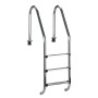 Edelstahl Tiefbeckenleiter für BWT Ovalpool-Set Premium, 3 Stufen.