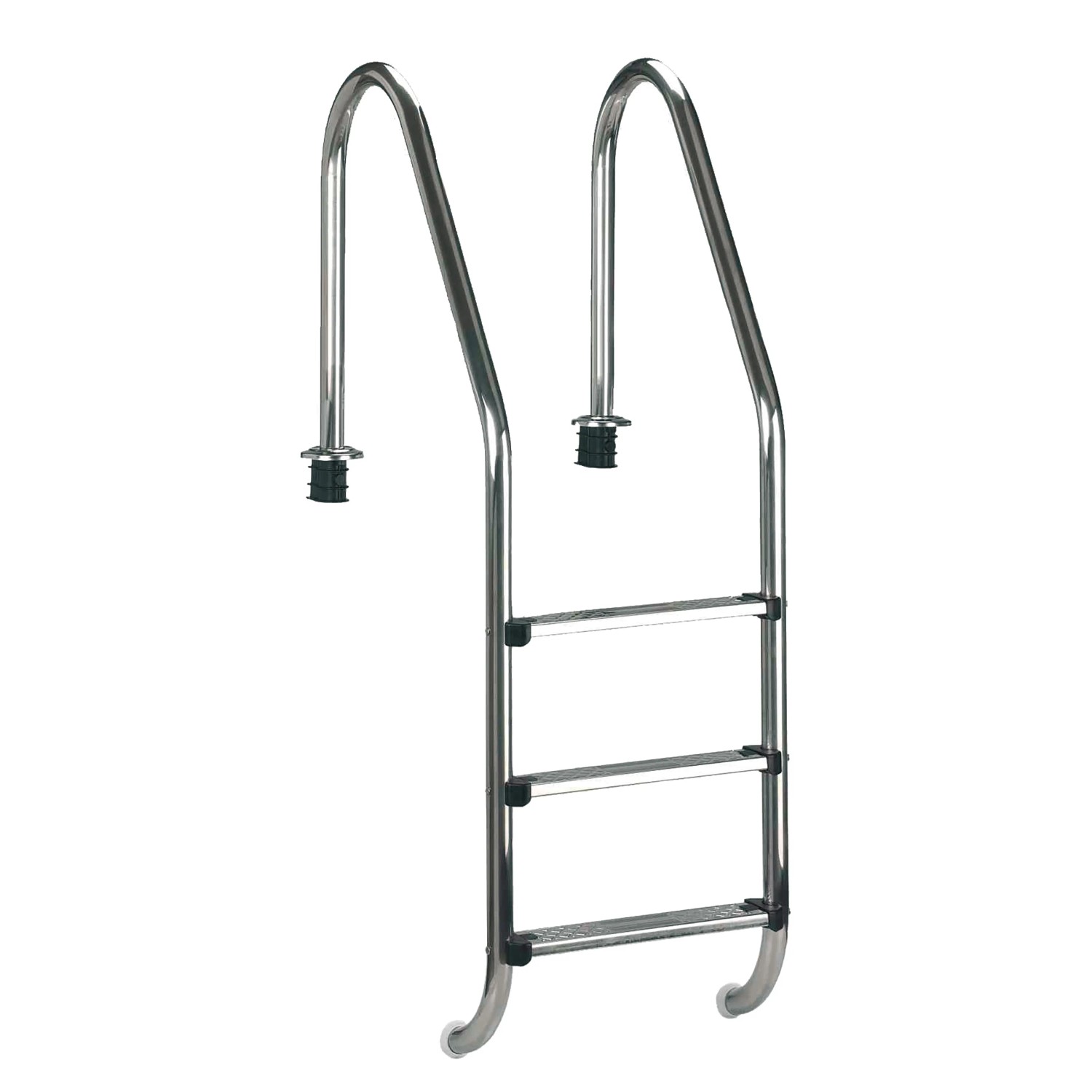 Edelstahl Tiefbeckenleiter für BWT Ovalpool-Set Premium, 3 Stufen.