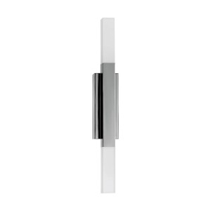 Moderne Eglo LED-Wandleuchte Alcudia, 2-flammig, 42 cm, Chrom für Bad und Wohnraum.