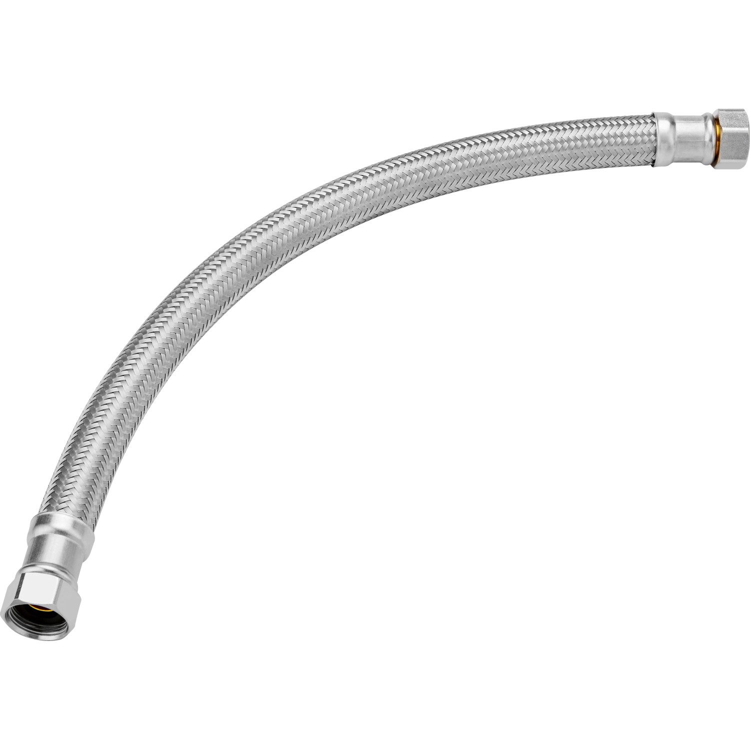 Flexibler Panzerschlauch DN20, 75 cm lang, mit beidseitigem Innengewinde G 3/4.