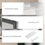 HOMCOM 35L Mini-Gefrierschrank: abnehmbares Regal, versenkter Griff, Eisschaufel und Eiswürfelbehälter.