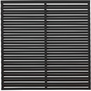 Plus Holz Sichtschutzzaun Osaka Nadelholz Schwarz 180 cm x 180 cm