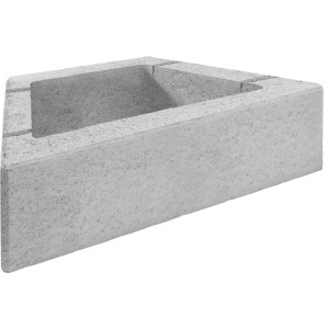 Premac Pflanzstein Polis, grau, 80x35x23 cm. Ideal zur Hanggestaltung und als Stütze.