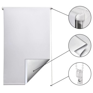 Sol Royal Thermorollo SolReflect T42 105x160cm, weiß, mit Details zu Beschichtung und Kettenzug.