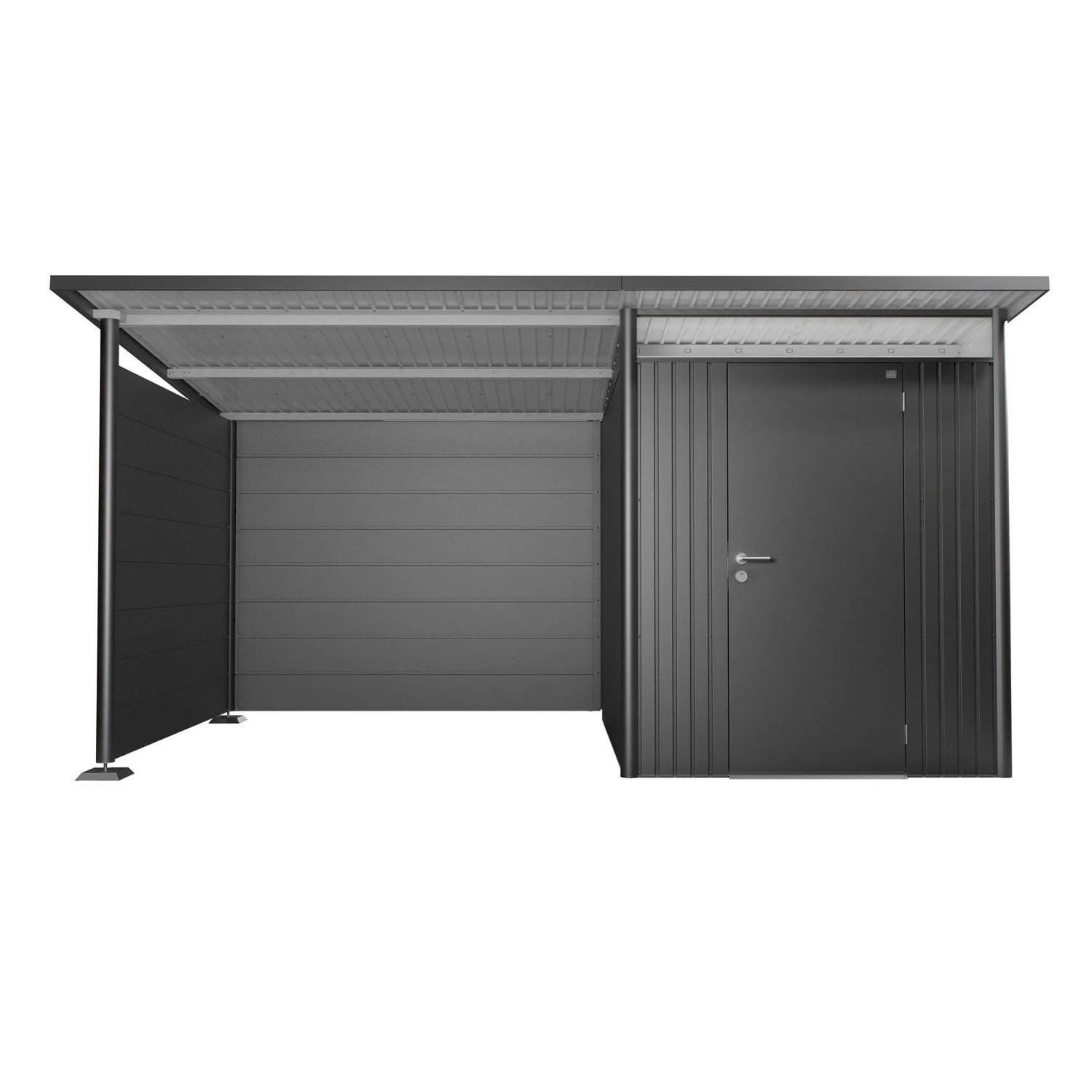 Biohort Rückwand für Seitendach zu AvantGarde Gr. L Dunkelgrau-Metallic_2