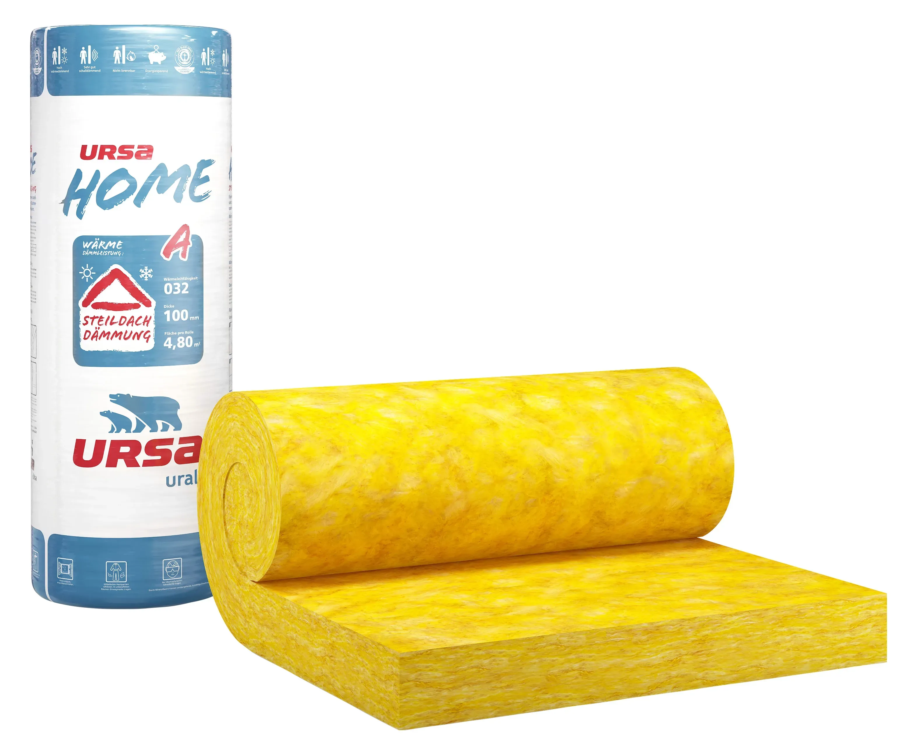 Ursa Home Klemmfilz 100 mm Glaswolle WLS 032 kaufen bei OBI