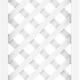 Weißes Sichtschutzzaun-Element mit Giebel und diagonalem Lattenmuster, Longlife, 40x180/200 cm.