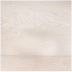 PVC-Bodenbelag Infinity in Dielenoptik Weiß, Detailansicht.