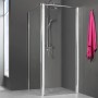Breuer Elana Seitenwand, 75 cm, Weiß, Klarglas für Dreh- und Pendeltür. Duschwand im Badezimmer.
