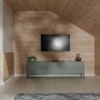 Wohnraum mit Egger Decowall Wandverkleidung DO006 Namur Fichte als Dekor-Paneele.