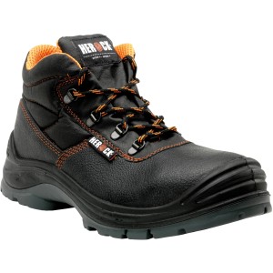 Schwarze Herock Schuhe Primus High Compo S3, Größe 43, knöchelhohe Sicherheitsschuhe.